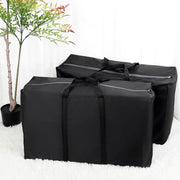 Set di contenitori di stoccaggio per coperte e cuscini grandi in nero da 2 pezzi