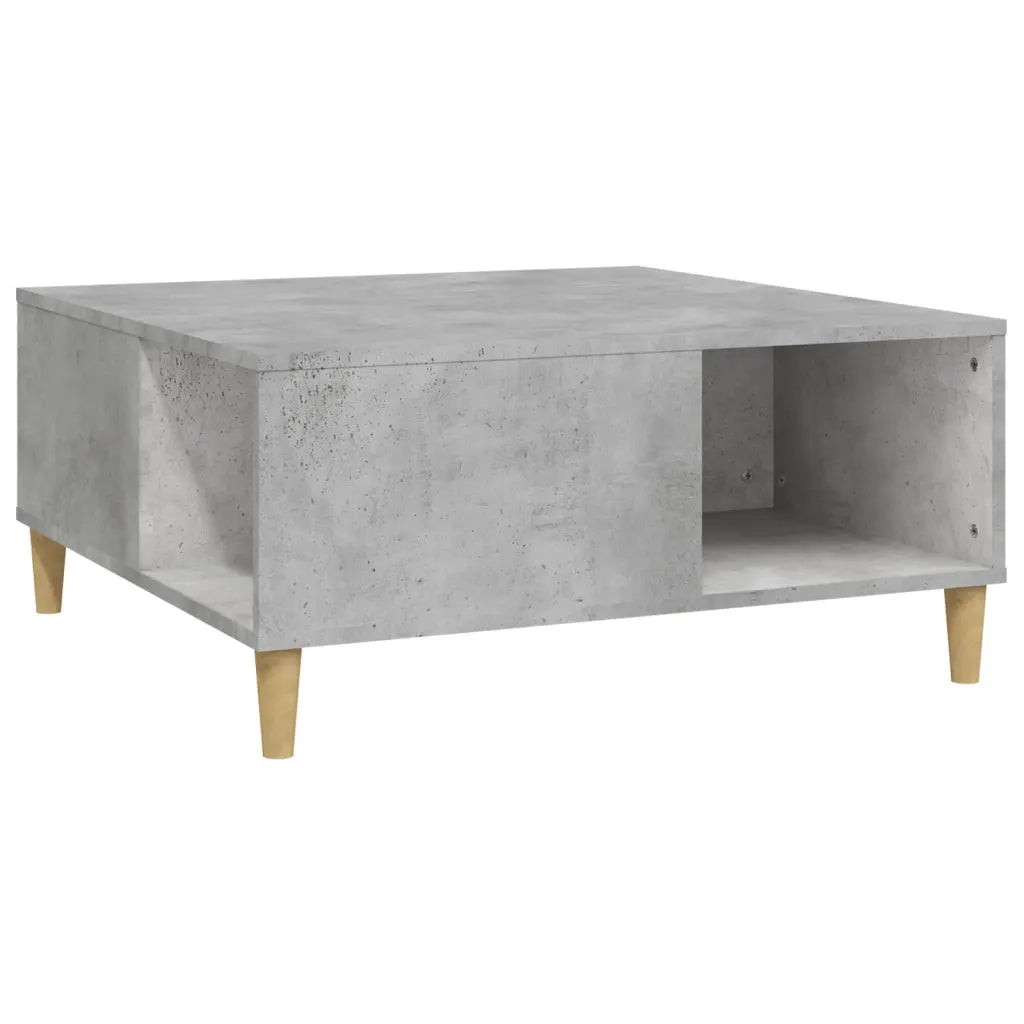 Tavolino salotto | Tavolino da caff¨¨ | Tavolino da Soggiorno Grigio Cemento 80x80x36,5 cm Legno Multistrato