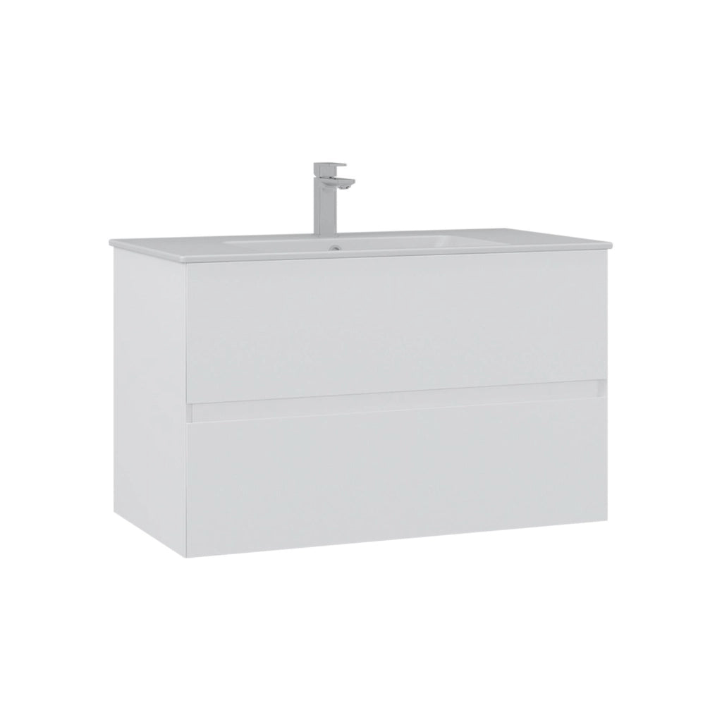 Mobile lavabo "Nest 91 v2" - 91 x 51 x 55 cm - Bianco opaco