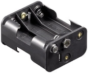 Portapile per 6 stilo (aa) con presa polarizzata