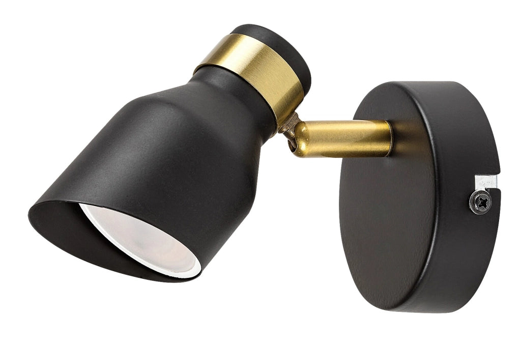 Applique faretto parete 1xGU10 25W nero oro Lilou Rabalux