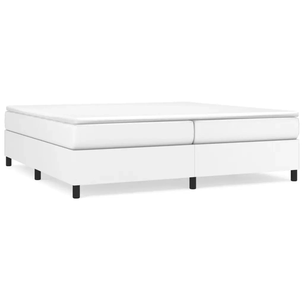 Giroletto a Molle con Materasso Bianco 200x200cm in Similpelle cod mxl 62057