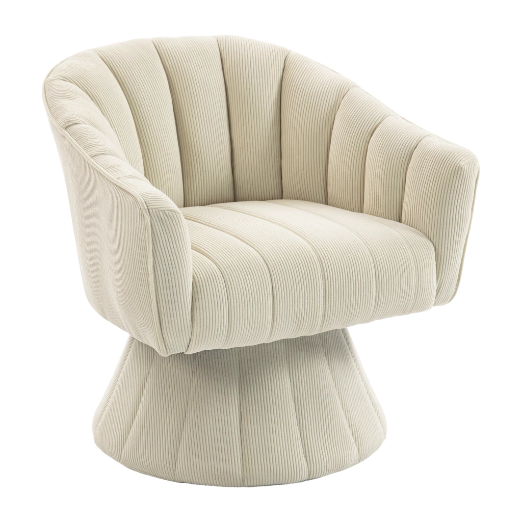 Sedia Girevole Ergonomica 360¡ã ¨C MINIMAL ¨C Beige, braccioli, design moderno