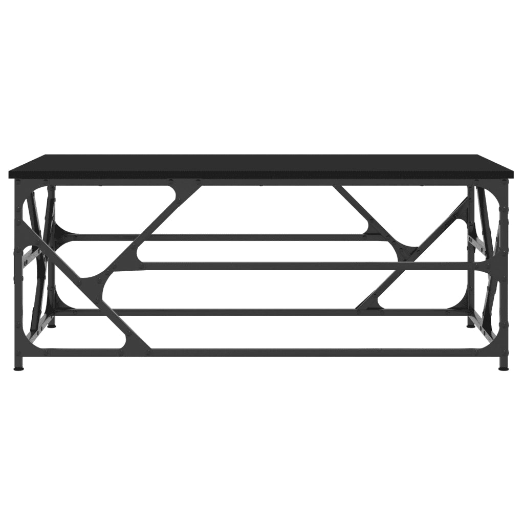 Tavolino Salotto Nero 100x50x40cm Legno Multistrato 834125
