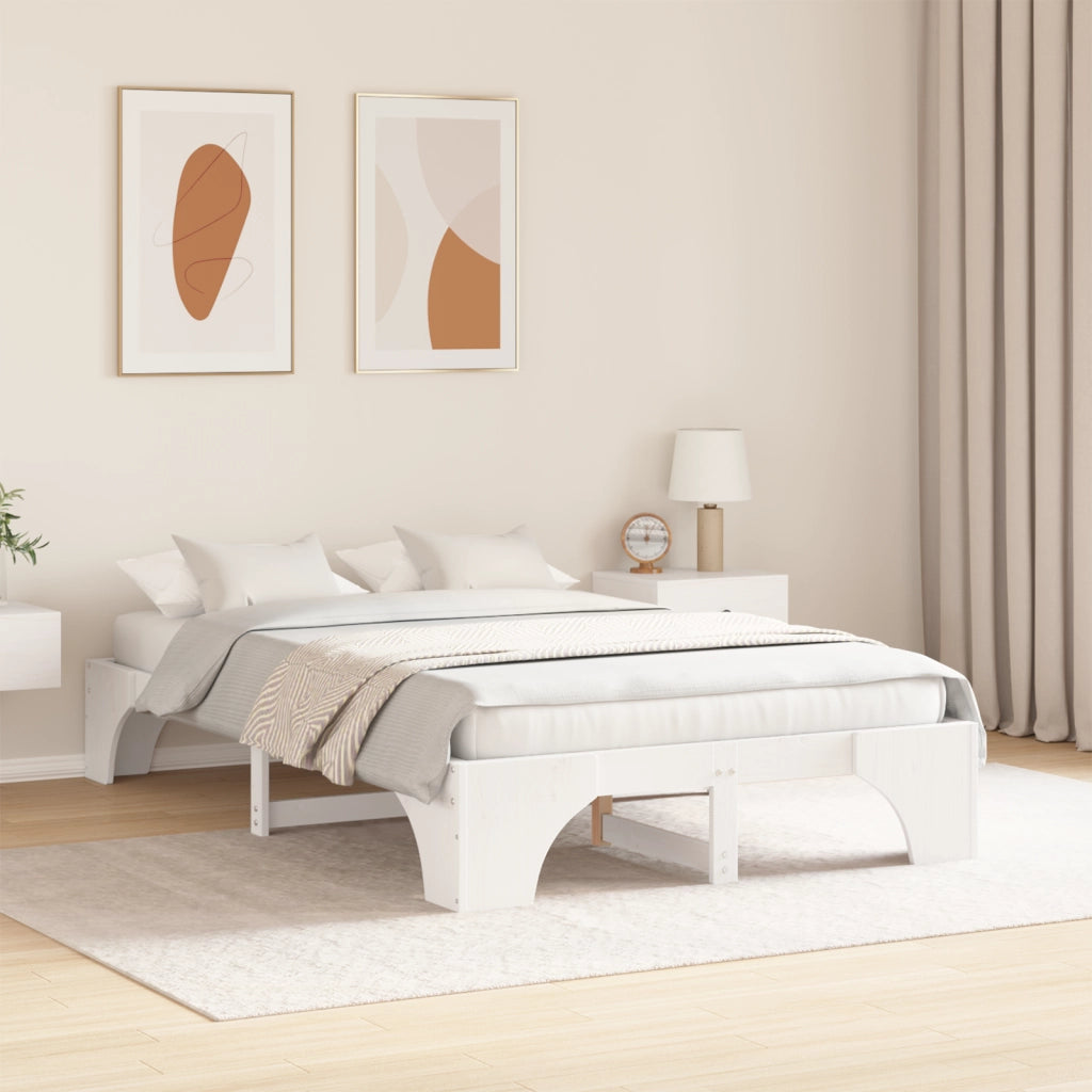 Rete Letto Bianca Legno Massello 120 x 190 cm Rete Letto