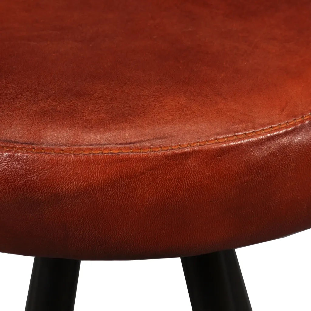Sgabelli da Bar 4 pz in Vera Pelle 245444