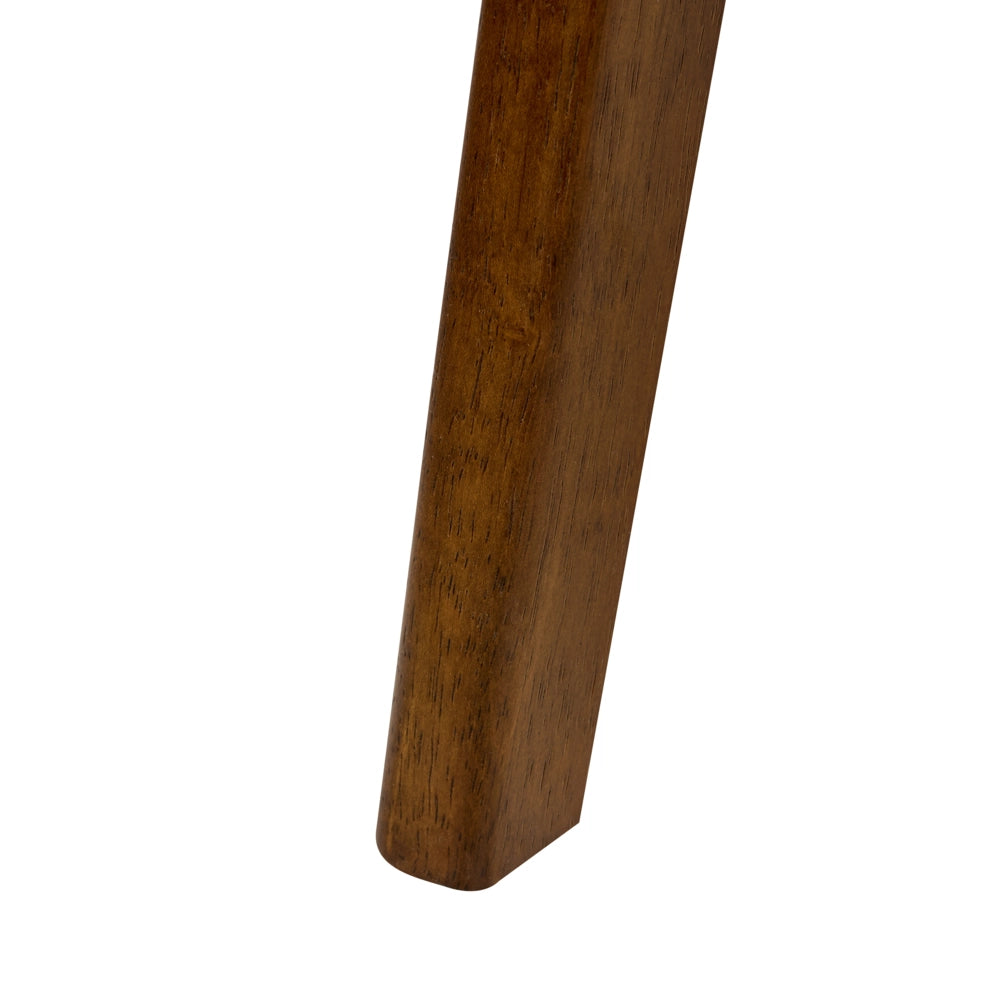 Set di 2 sedie da pranzo Marrone scuro Seduta imbottita Schienale Boucle Poliestere Gomma Struttura in legno Stile retrò Sala da pranzo