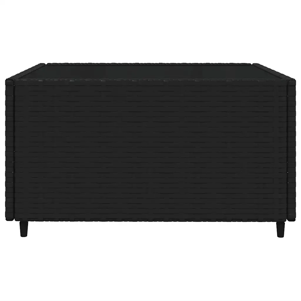 Set Divani da Giardino 4 pz | Set Salotto da Giardino con Cuscini Nero in Polyrattan