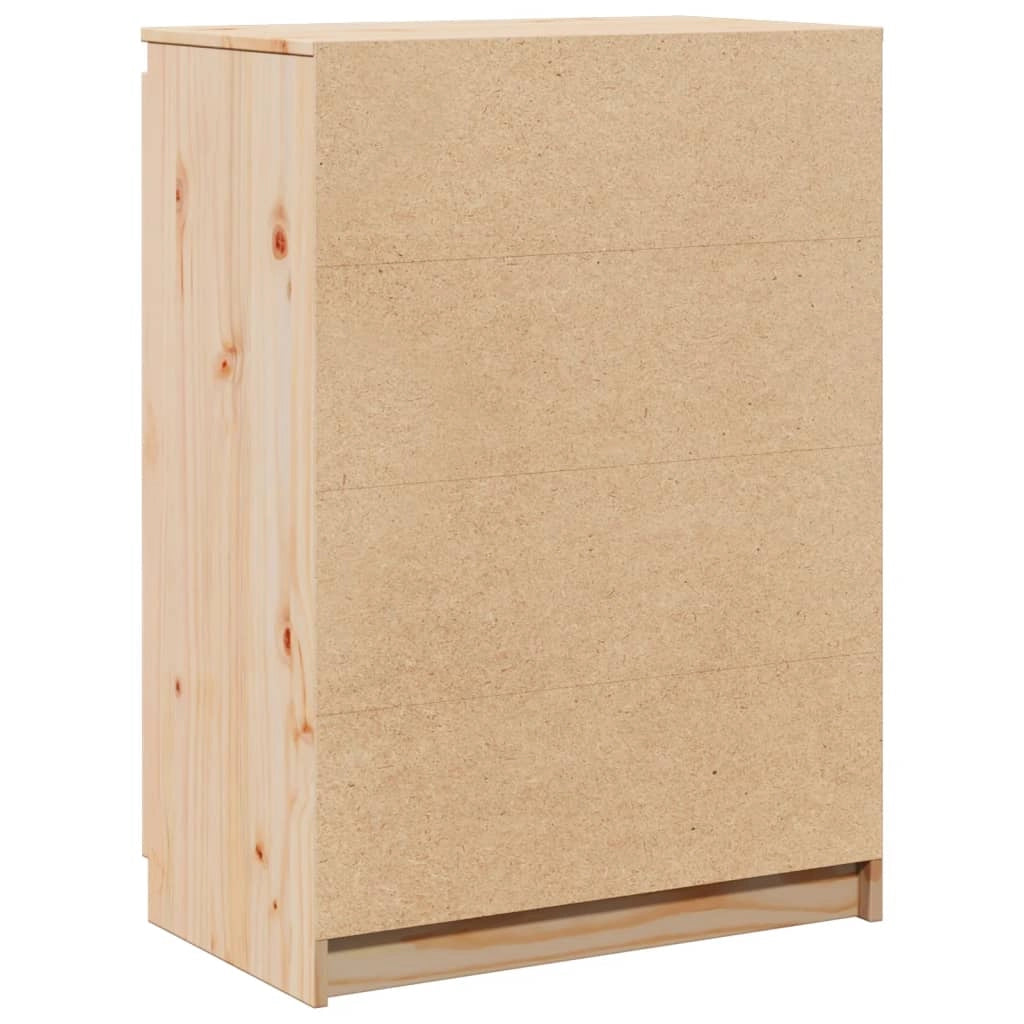 Buffet credenza cassettiera armadio mobile contenitore organizer per cucina soggiorno salotto 60 x 36 x 84 cm legno massello di pino marrone 02_0029630