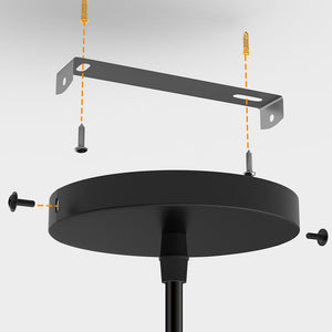 Lampadario Lampada Sospensione Piramide 30cm Design Moderno Paralume Nero