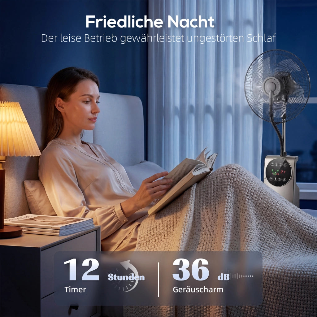 Ventilatore Nebbia con Telecomando ¨C zephmum ¨C Grigio