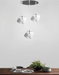 Lampada Ice App320 Ghiaccio Modern Design Loft Triplo