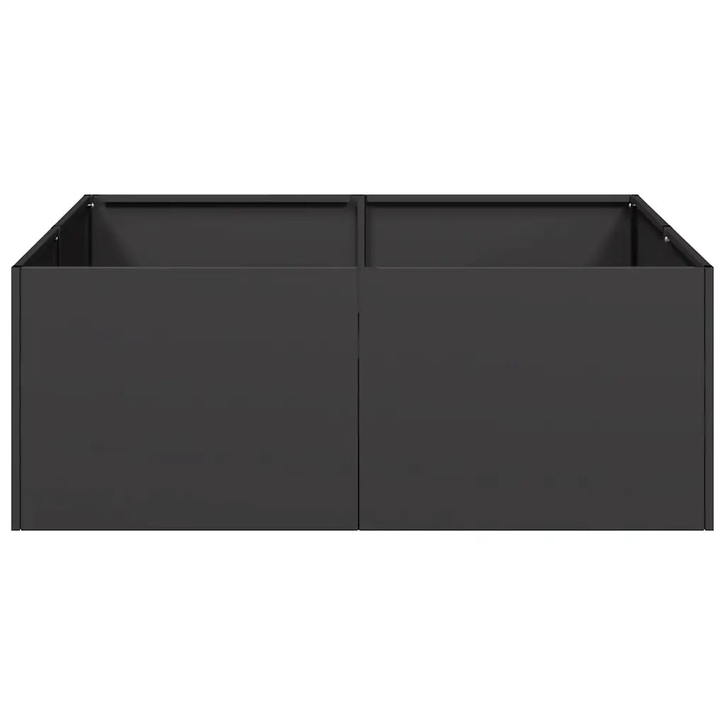 Fioriera Nera 80x80x30 cm in Acciaio 860801