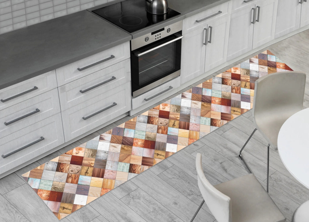 Tappeto Passatoia Antiscivolo Con Stampa Digitale Disegno Parquet - 50x115 - Parquet