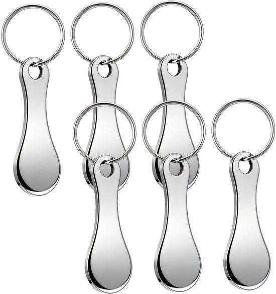 Set di 6 Rvs Chiave da parete con hanger