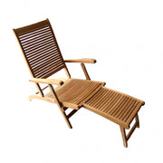 Lettino Prendisole da Giardino 59x140x90 h cm in Legno Marrone