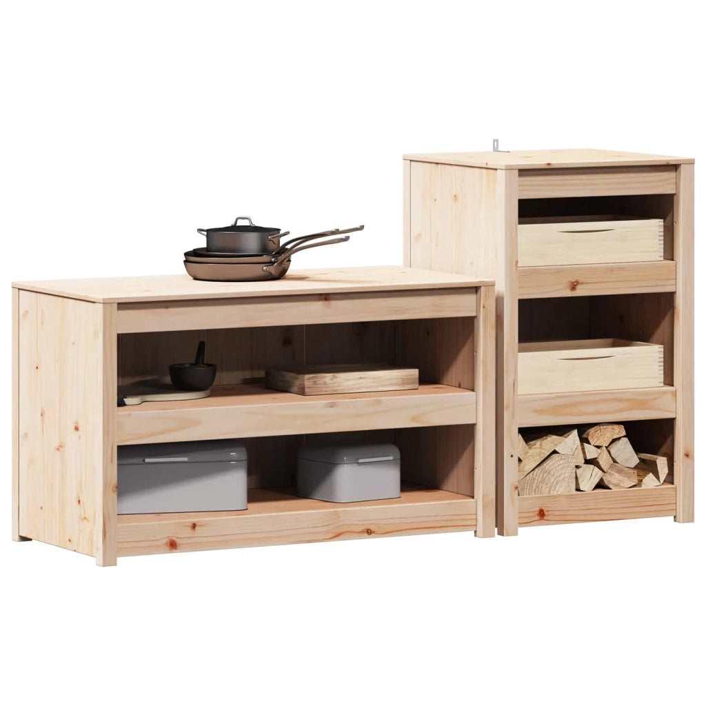 Mobile da cucina da esterno MEPPEL 2 pz Douglas Naturale 3443793