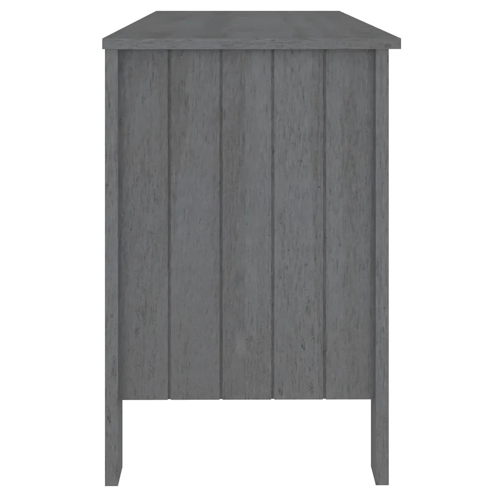 Scrivania HAMAR Grigio Scuro 113x50x75 cm in Legno di Pino