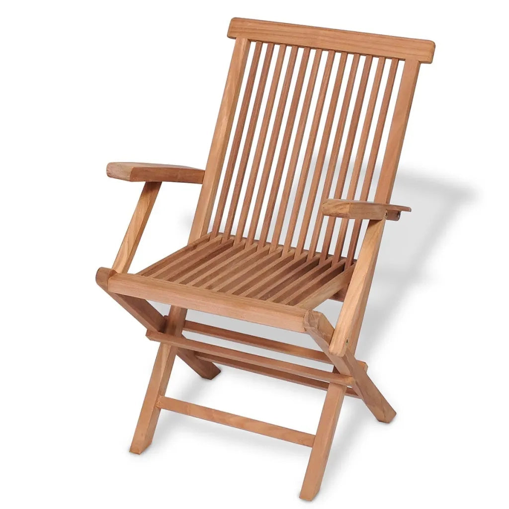 Set da Pranzo per Esterni 5 pz in Legno Massello di Teak