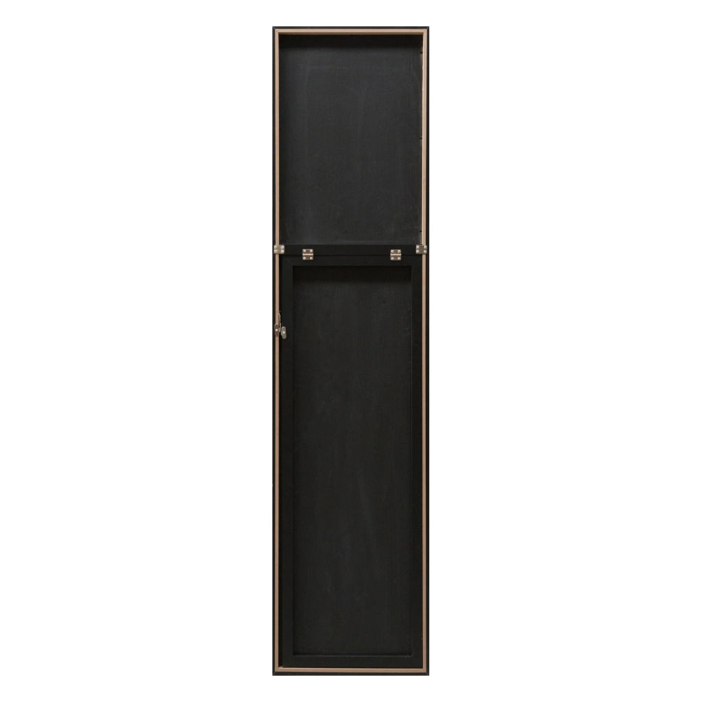 Specchio a bilico a figura intera 150 x 35 cm per camera da letto o bagno nero 03_0007974