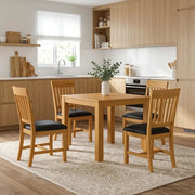 Set da pranzo 5 pz Nero Legno di Quercia Massello 3430334
