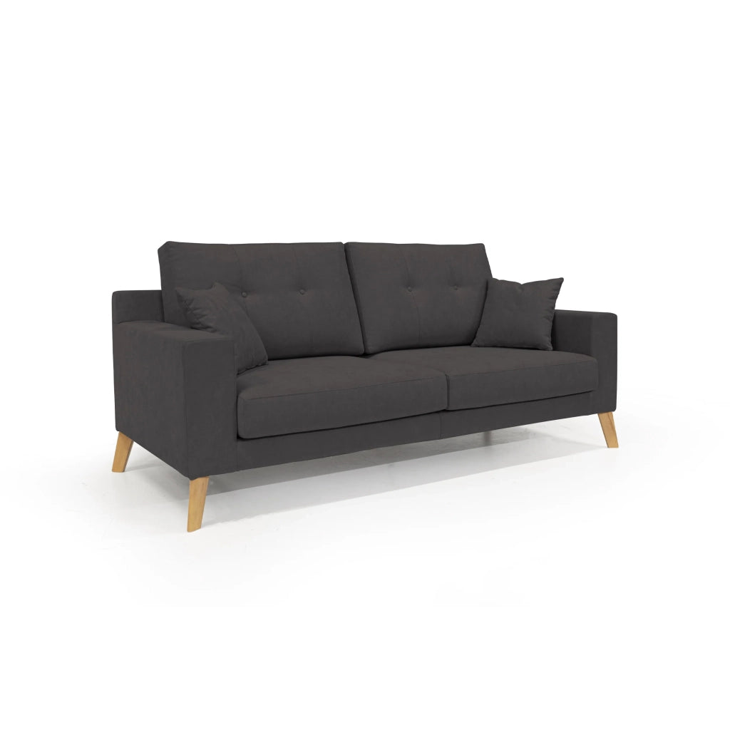 Danish Divano moderno in tessuto morbido impermeabile T02 186 cm nero