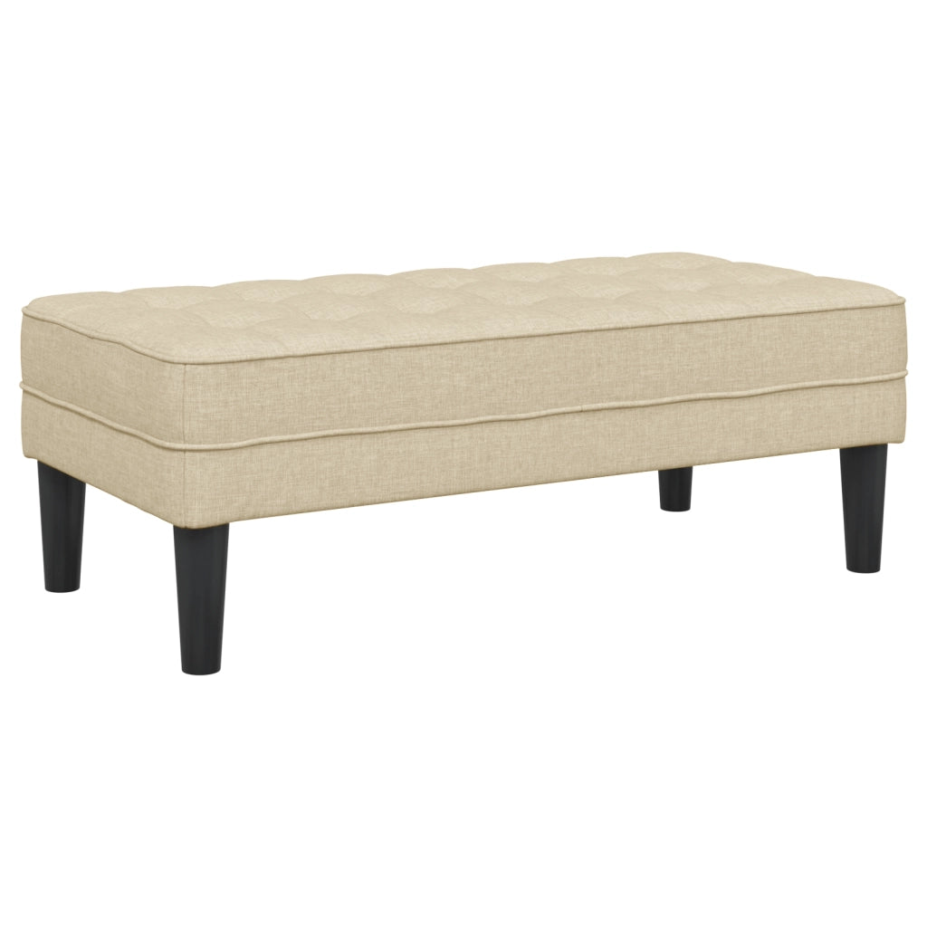 panchina  crema 113x57x39 cm tessuto