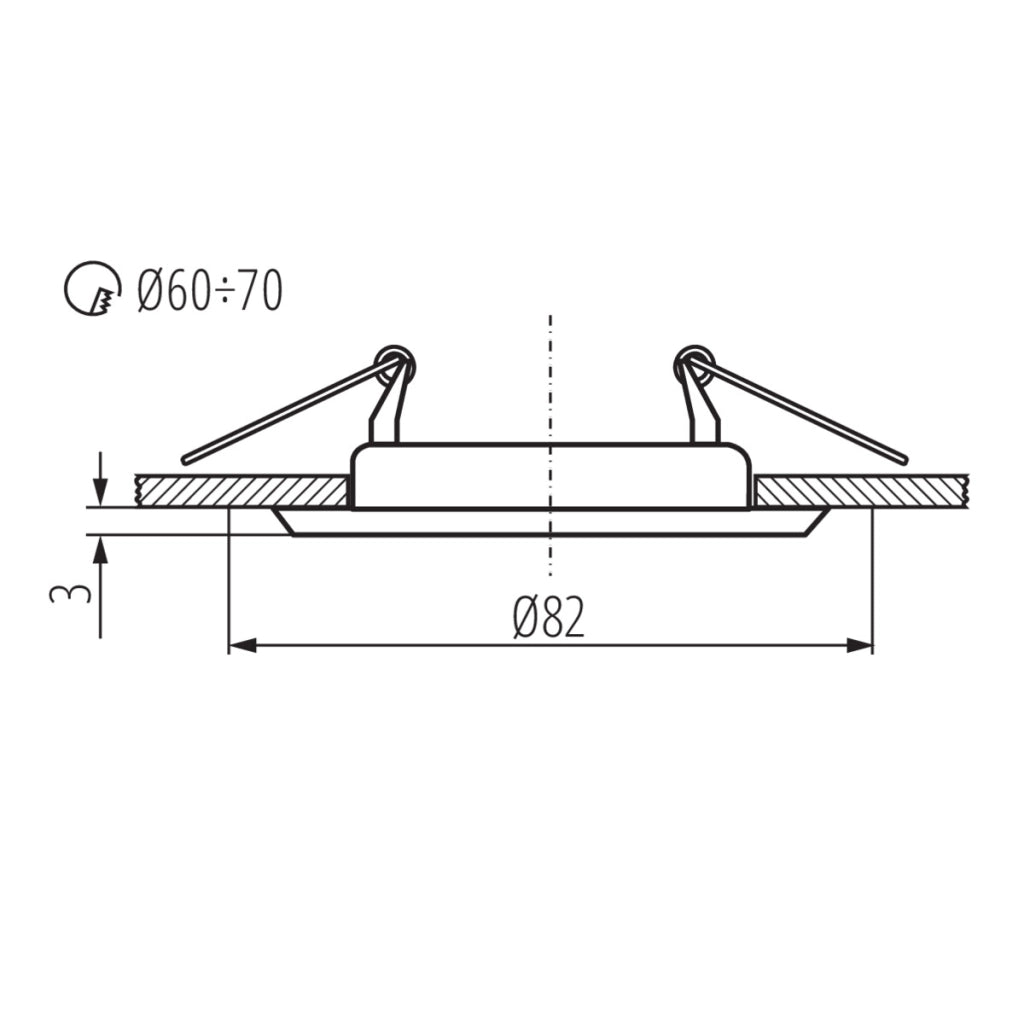 Faretto incasso soffitto cromo ARGUS II Kanlux 37152