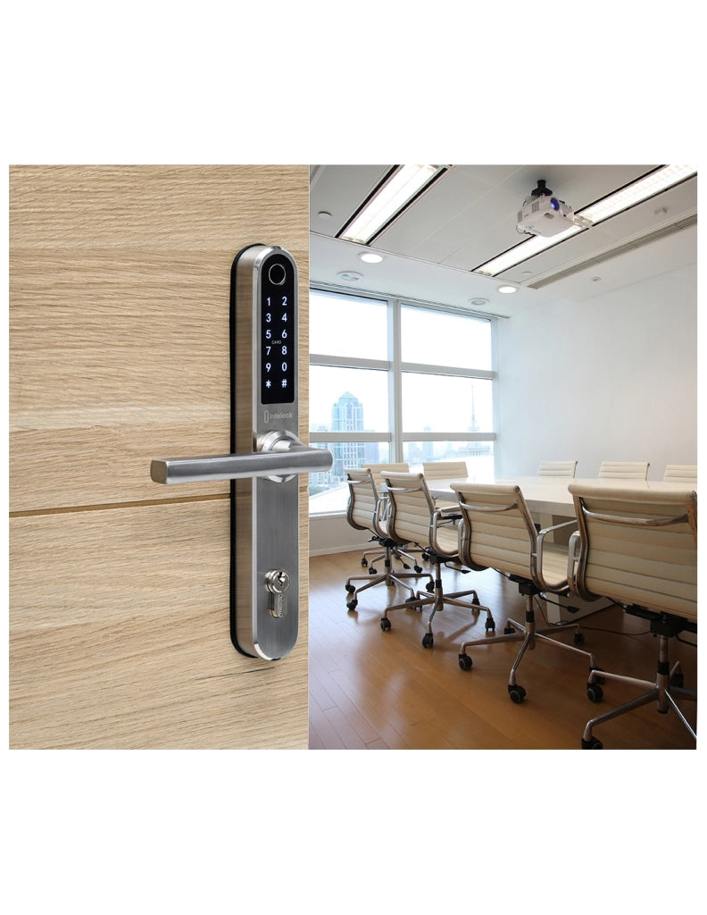 Maniglia Elettronica Smart Lock Multi - Interasse 85mm, Argento - INTELOCK