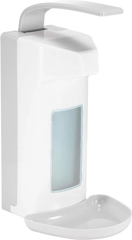 Pompa a mano 1000 ml, montaggio a mano, dispenser di sapone, dispenser per disinfettante, progettata senza tocco, pompa di dosaggio in plastica per uso domestico, ospedale, hotel, B, medio