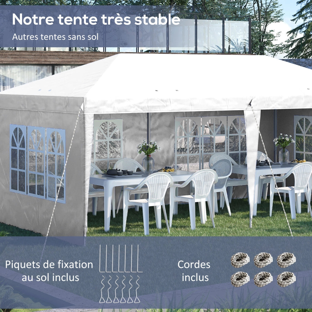 Tonnelle pieghevole ¨C Zephmum ¨C Bianco 3x6m