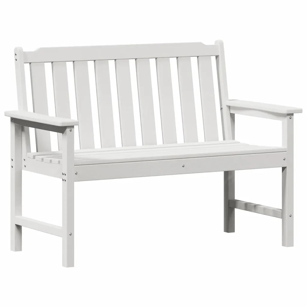 Panchina da Giardino | Panca da Giardino Bianco 120 x 59 x 88 cm HDPE