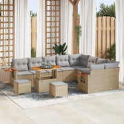 Set Divano da Giardino 12 pcs Beige polyrattan 3363087