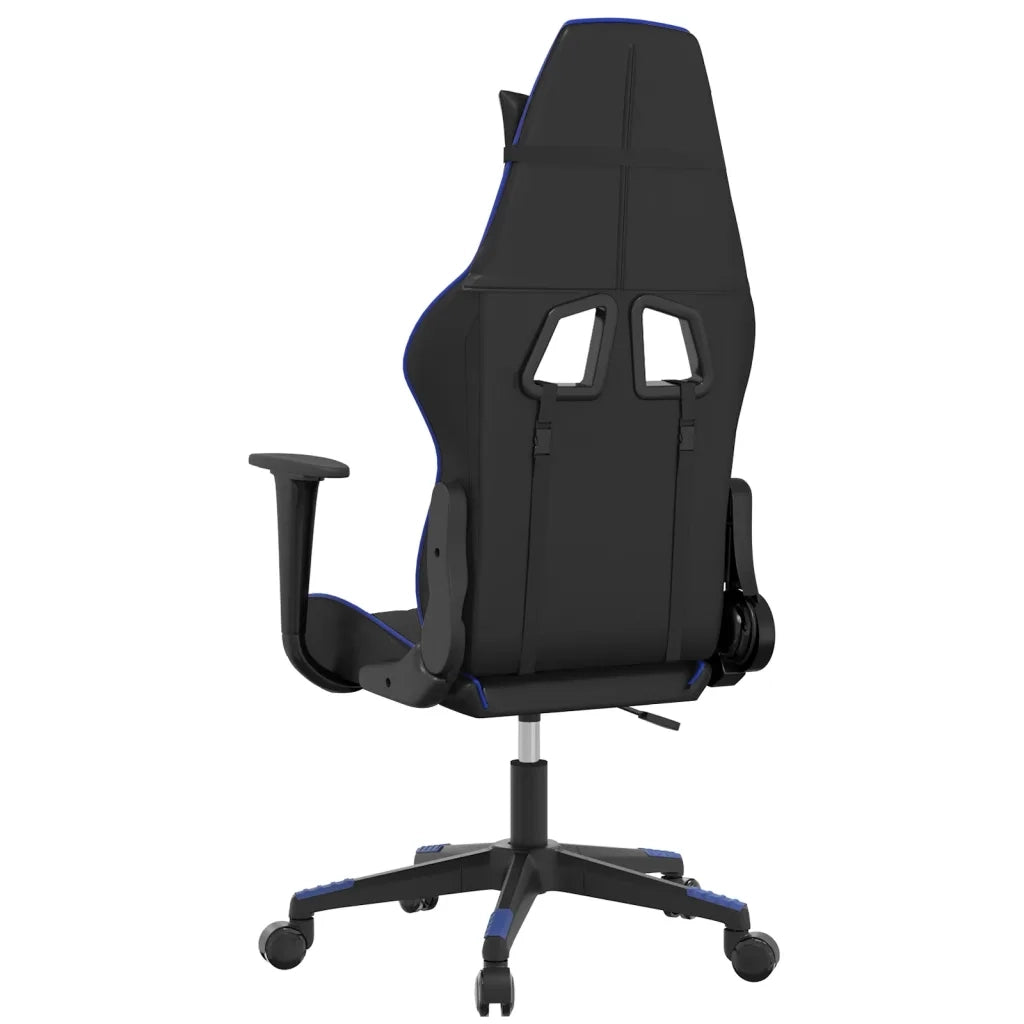 vidaXL Sedia da Gaming Nera e Blu in Similpelle