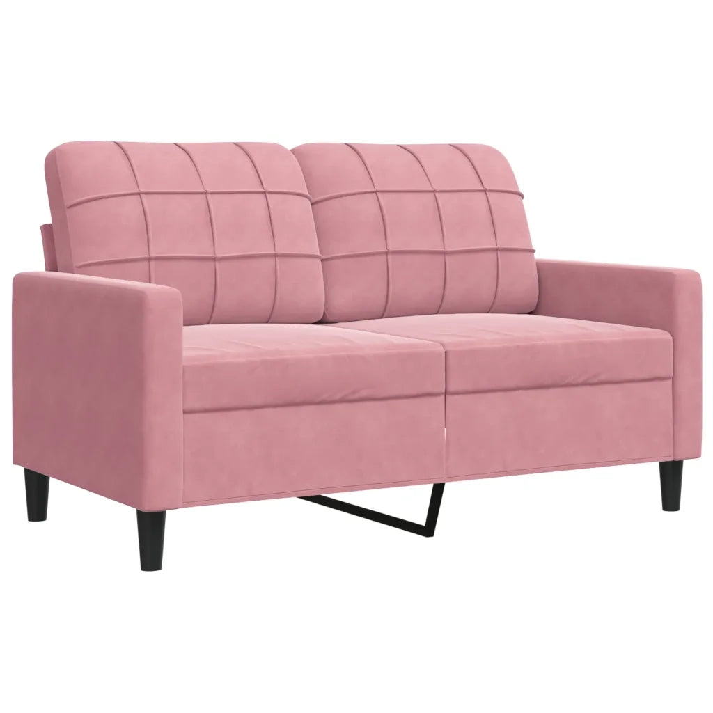 Set di Divani 2 pz con Cuscini e Rinforzi rosa in Velluto 3278414