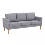 Divano 3 Posti Ramsey 180x73x82 h cm in Tessuto Grigio chiaro