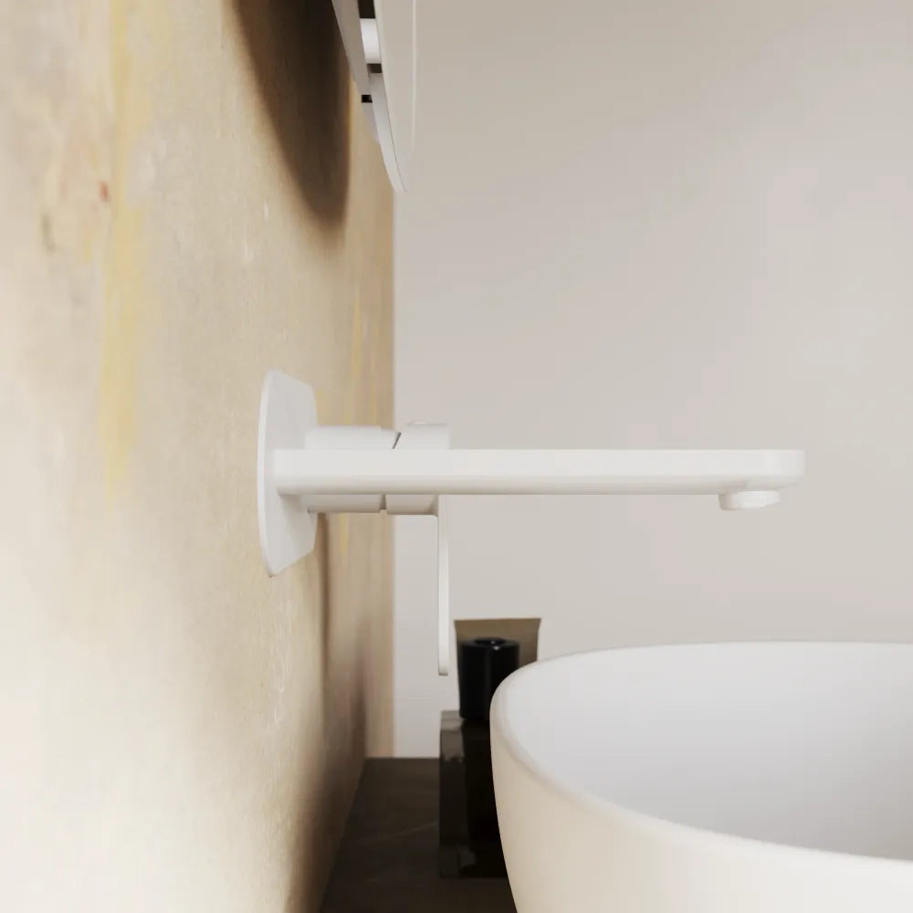 Miscelatore lavabo ad incasso bianco opaco | Margot