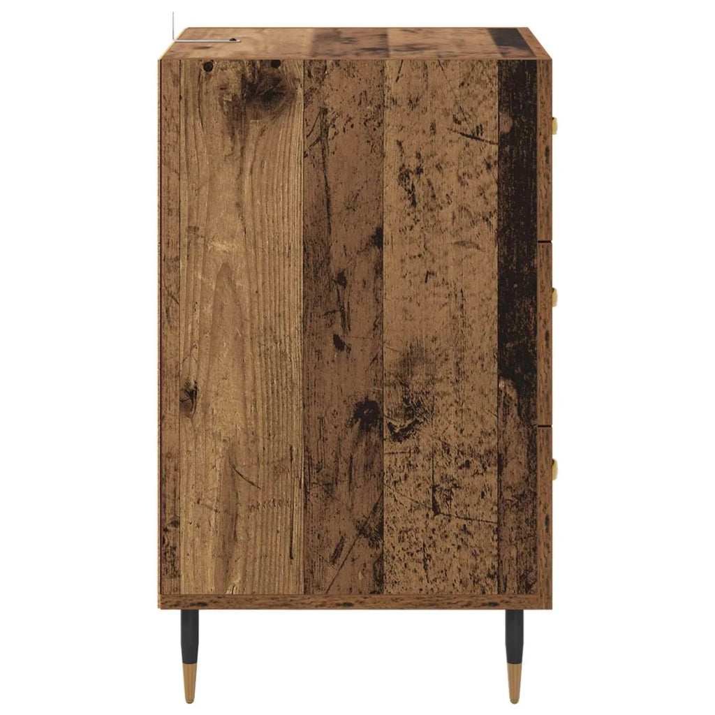 Armadio da Notte con cassetto Legno vecchio 40 x 40 x 66 cm 882098