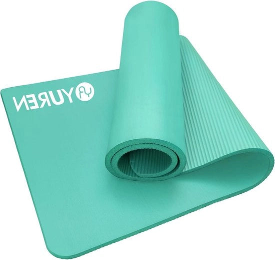 Mat Yoga Extra Spesso 15mm 183x61cm - Mattoncino Antiscivolo per Yoga e Pilates - Con Tasche per Yoggi