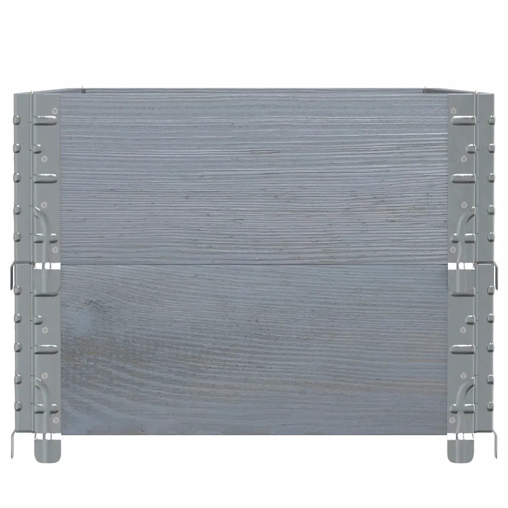 Fioriera da Giardino Grigia 40x40x78 cm Legno Massello di Pino