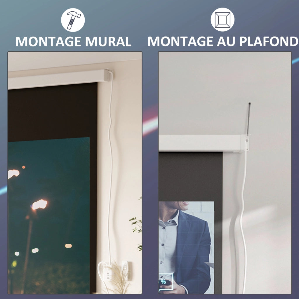 Schermo proiezione 100 pollici ¨C Minimal ¨C 16:9 4K HD motorizzato elettrico parete soffitto telecomando