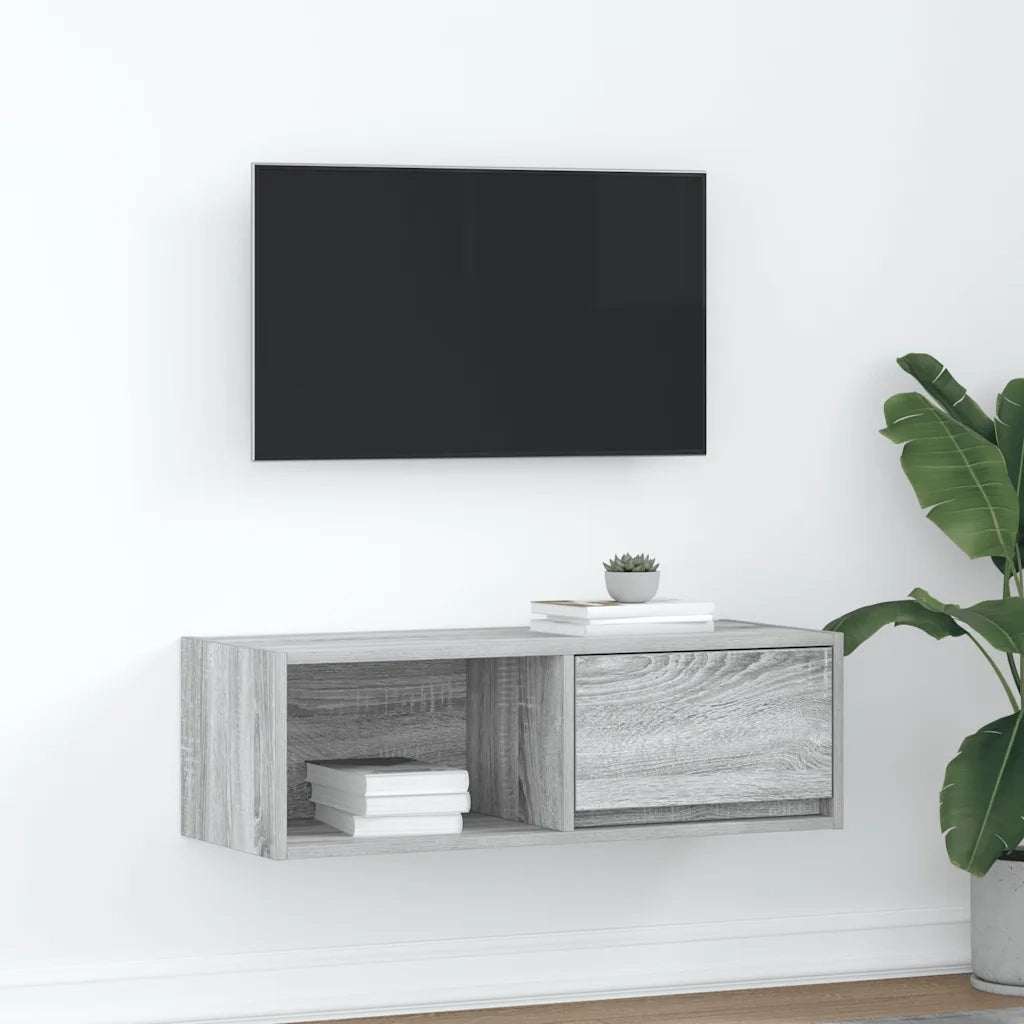 Mobile Porta TV Grigio Sonoma 80x31x25,5 cm Legno Multistrato 861464