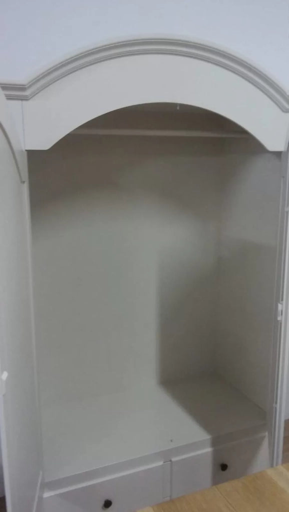 Armadio classico 2 ante legno bianco sporco  125x61x200 - Mobili 2G