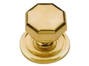 POMOLO PRESTIGE OTTAGONALE PER PORTONCINO IN OTTONE LUCIDO  ø mm.70