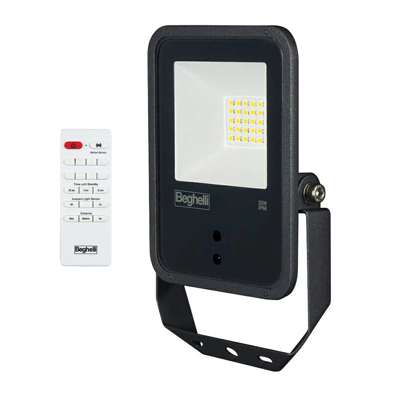 BEGHELLI PROIETTORE LED W20 - DUAL SENSOR C/TELEC- 1,0 pz