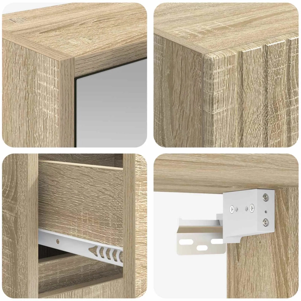 Set di mobili per il bagno 4 pcs Rovere Sonoma 3407465