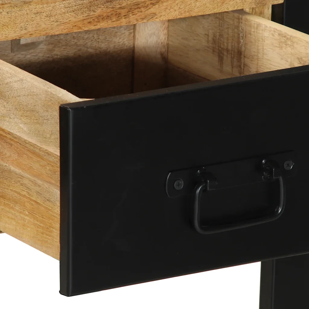 Tavolo Consolle | Tavolo d'Ingresso 100x35x75 cm in Legno Massello di Mango Grezzo