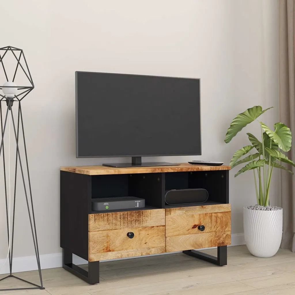 Mobile Porta TV 70x33x46 cm in Legno Massello di Mango 345223