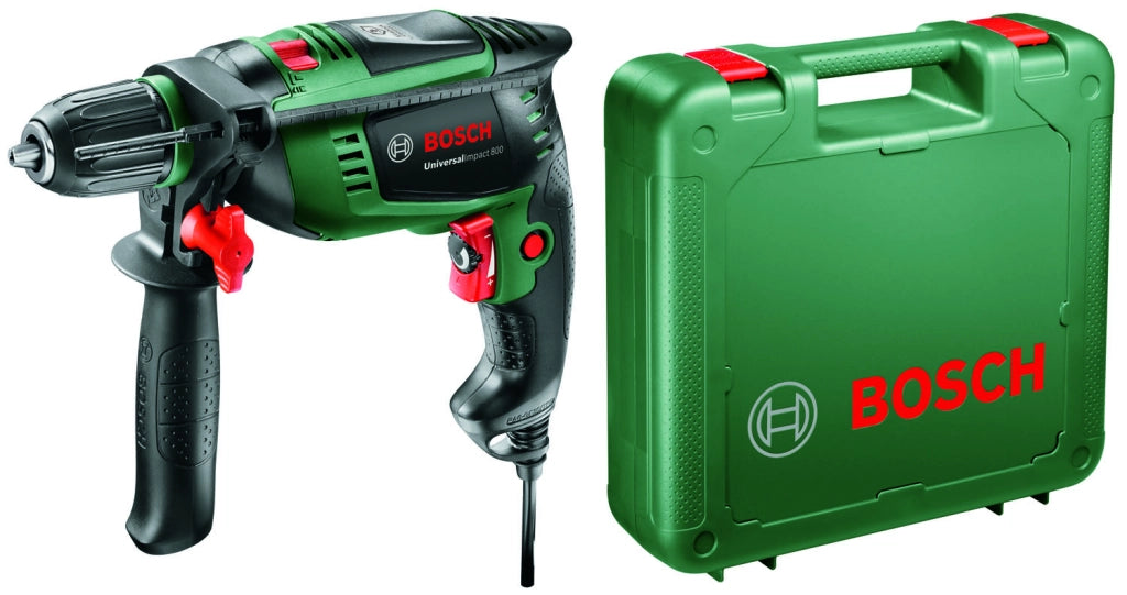 TRAPANO A PERCUSSIONE BOSCH ELETTRICO UNIVERSAL IMPACT 800 + VALIGETTA E ACCESSORI