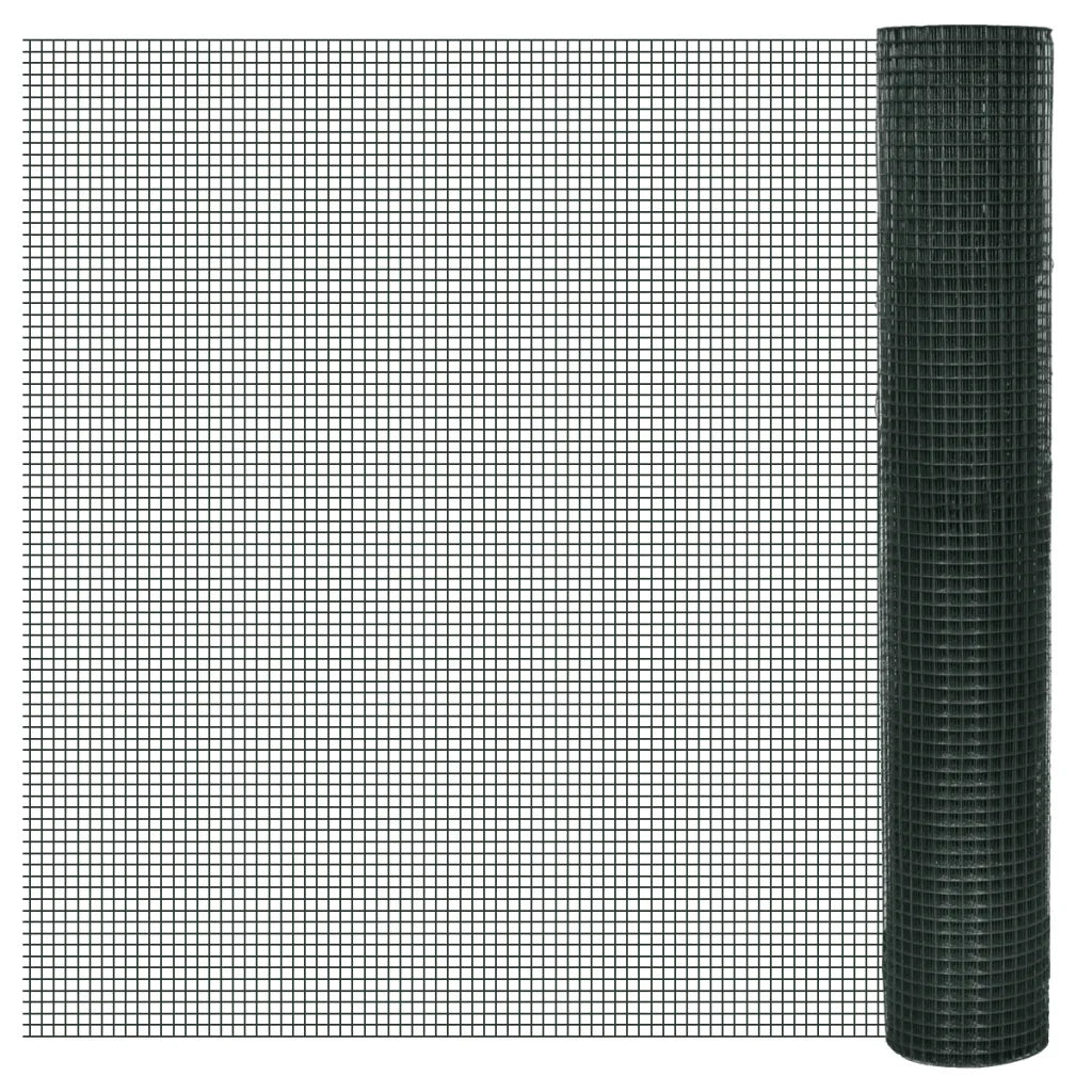 Recinzione in Rete per Pollaio Rivestita in PVC 25x1 m Verdecod mxl 87806